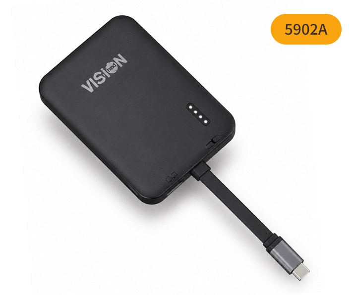 VISIONHMD Type-C to Double Type-C With battery（5902A）