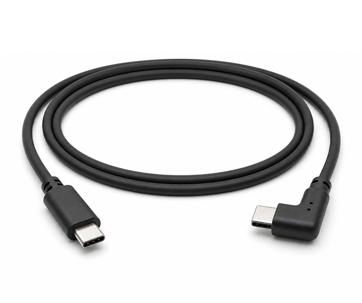 VISIONHMD Straight Type-C  to Right-Angle Type-C Cable